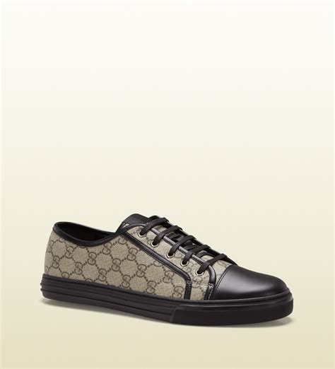 gucci canvas black leather trainer|Sneakers for Women .